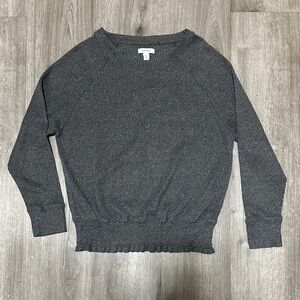 Nine West Charcoal Ribbed Knit Top